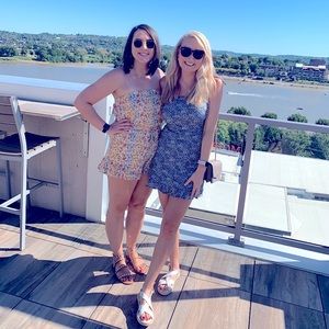 Abercrombie Blue Floral Mini Dress Size Small